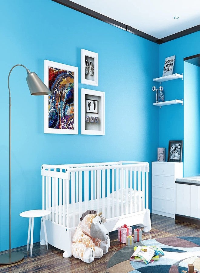 WALLTON والتون - ورق جدران أزرق غير لامع، سهل اللصق والإزالة، سميك ومقاوم للماء، مناسب لأسطح مطابخ وخزائن الملابس - 24 بوصة × 96 بوصة - Image 3